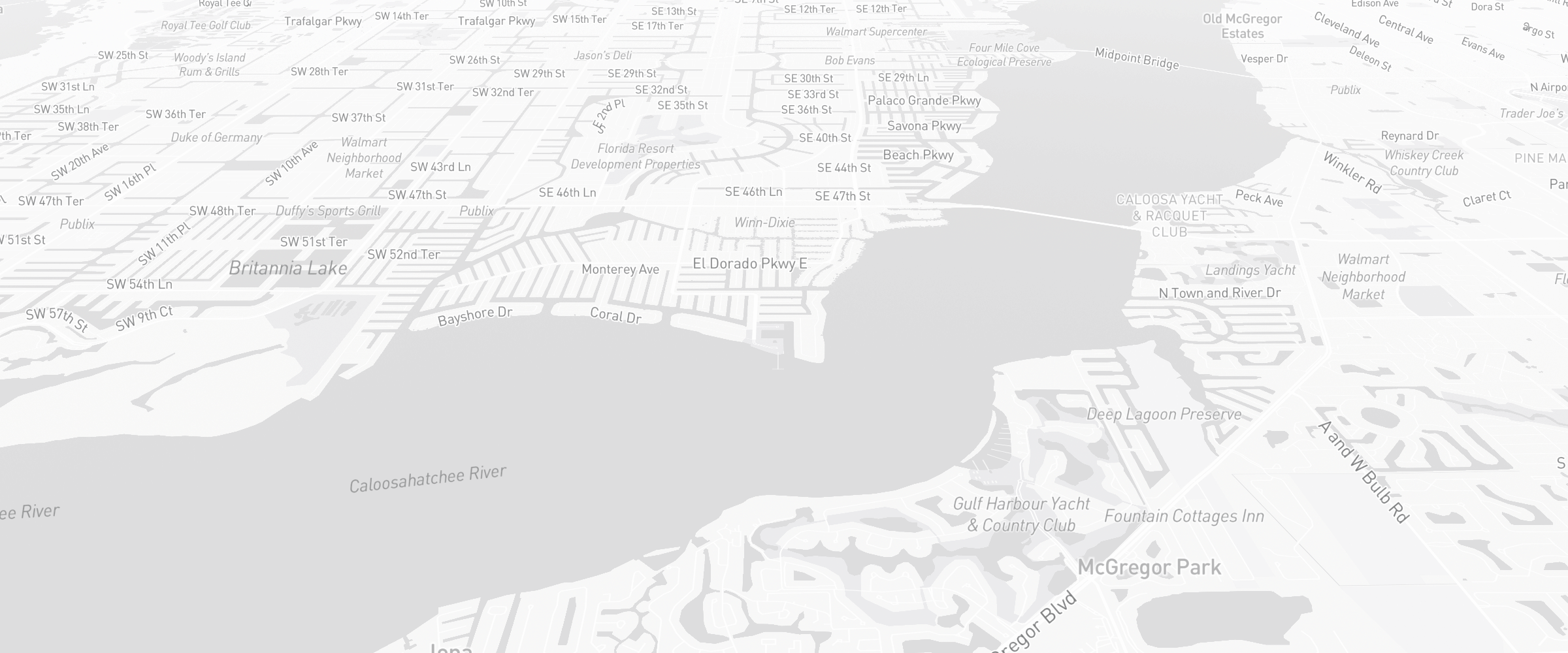 Neighborhood map of Cape Coral, FL — the area served by Life Insurance Agents of Cape Coral Group